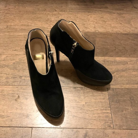 GUESS By Marciano Black Leather Stiletto Ankle Boots - Picture 3 of 8